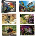 Puzzle 1000 Pezzi animali cuccioli 68x48 cm Alta Qualità assortiti idea regalo