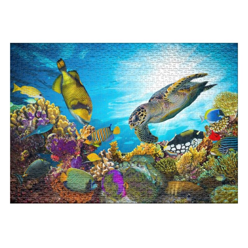 Globo Puzzle 1000 Pezzi animali cuccioli 68x48 cm Alta Qualità asso...