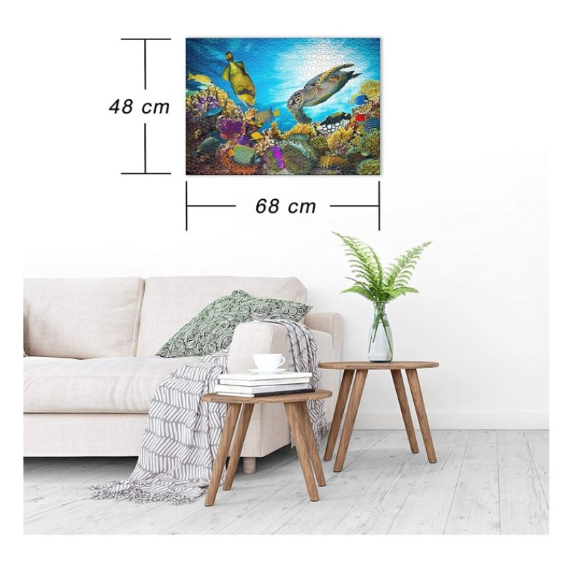Globo Puzzle 1000 Pezzi animali cuccioli 68x48 cm Alta Qualità asso...
