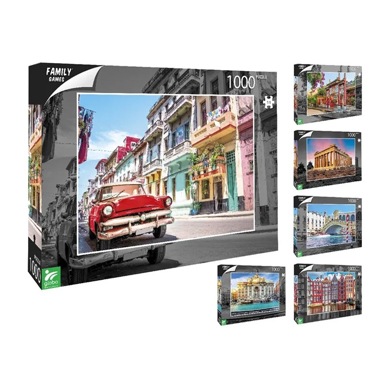 Puzzle 1000 Pezzi varie città 68x48 cm Alta qualità assortiti Roma Venezia