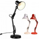 Lampada Tavolo Scrivania Inclinabile Girevole in metallo Luce E27 Moderna 59cm
