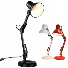 Lampada Tavolo Scrivania Inclinabile Girevole in metallo Luce E27 Moderna 59cm