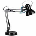 Lampada Tavolo Scrivania Inclinabile Girevole in metallo Luce E27 Moderna 59cm