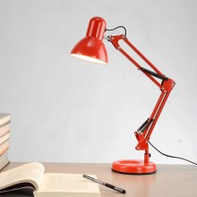 Lampada Tavolo Scrivania Inclinabile Girevole in metallo Luce E27 Moderna 59cm