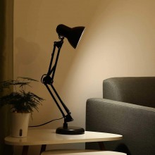 Lampada Tavolo Scrivania Inclinabile Girevole in metallo Luce E27 Moderna 59cm