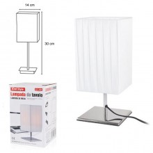 Lampada abatjour da tavolo con paralume tessuto comodino scrivania E27 40W