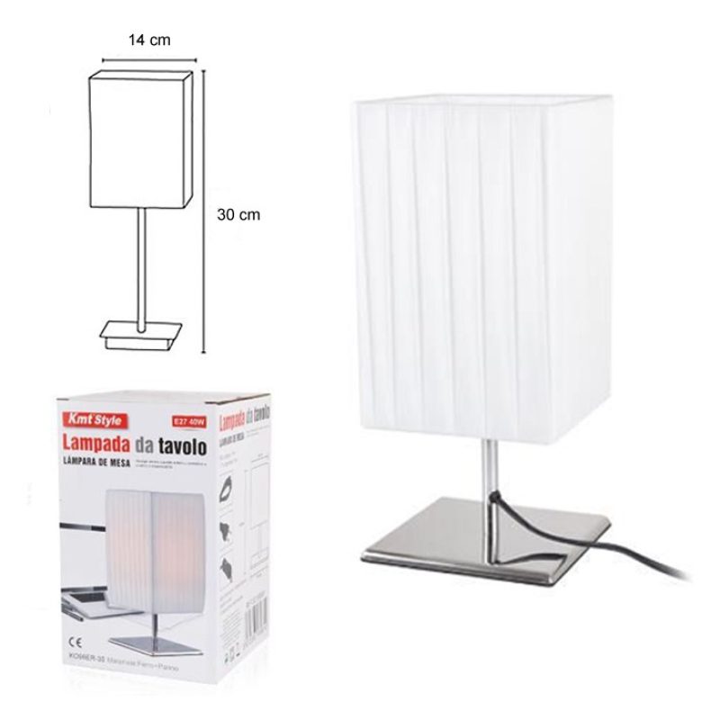 Kmt Style Lampada abatjour da tavolo con paralume tessuto comodino ...
