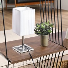 Lampada abatjour da tavolo con paralume tessuto comodino scrivania E27 40W