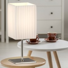 Lampada abatjour da tavolo con paralume tessuto comodino scrivania E27 40W