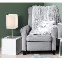Lampada abatjour da tavolo con paralume tessuto comodino scrivania E27 40W