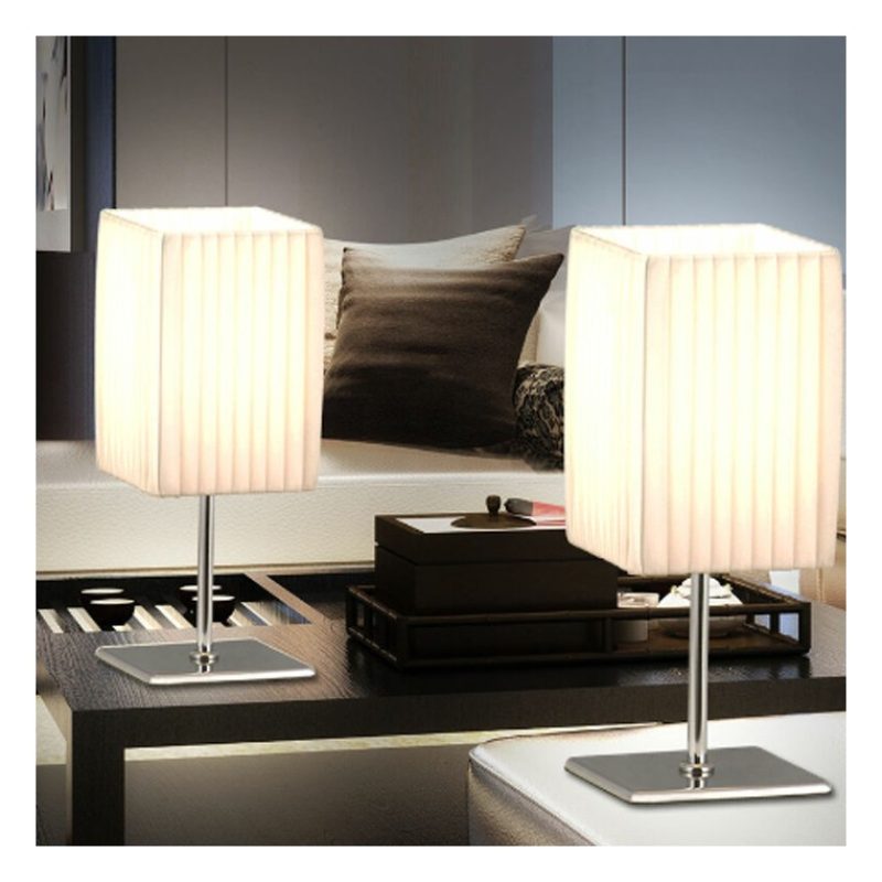 Kmt Style Lampada abatjour da tavolo con paralume tessuto comodino ...