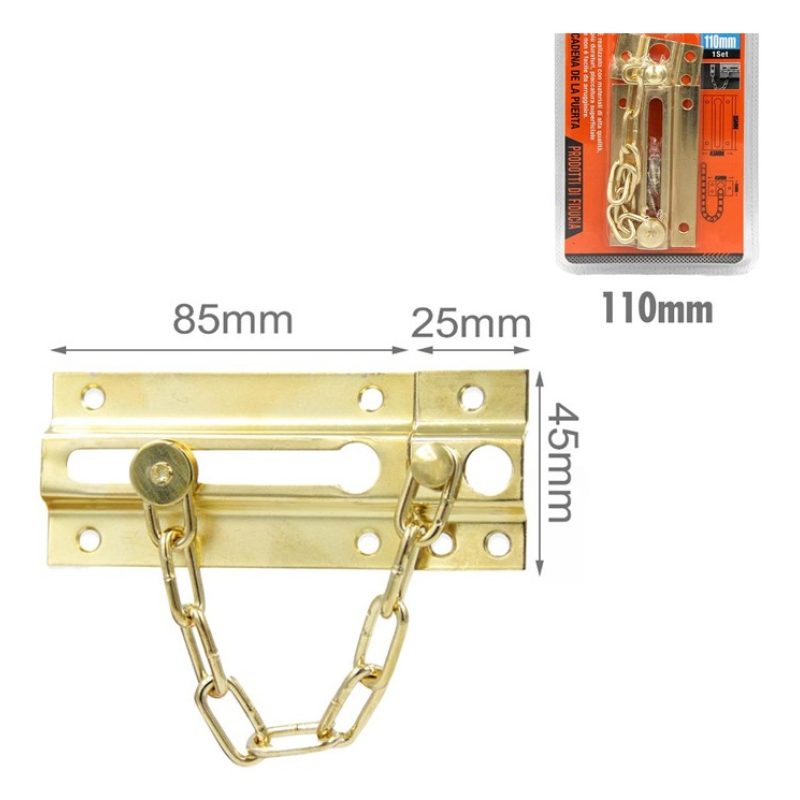 Kmt Tools 2x Catenaccio Di Sicurezza catena per Porta in chiusura c...