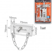 Catenaccio a cannone lucchetto per porta chiavistello chiusura con catenella