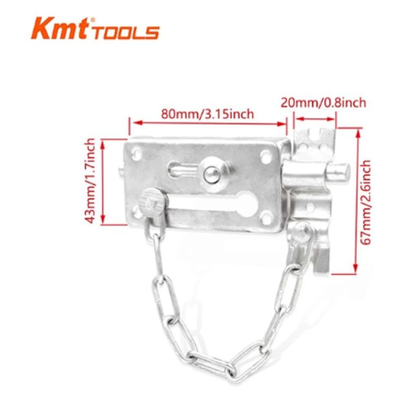 Kmt Tools Catenaccio a cannone lucchetto per porta chiavistello chi...