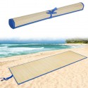 Tappetino Stuoia in Paglia Telo Mare Spiaggia Pieghevole 170x90 Cm avvolgibile
