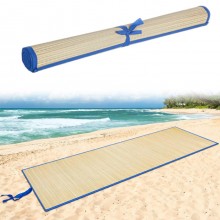 Tappetino Stuoia in Paglia Telo Mare Spiaggia Pieghevole 170x90 Cm avvolgibile