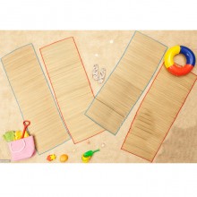 Tappetino Stuoia in Paglia Telo Mare Spiaggia Pieghevole 170x60 Cm avvolgibile