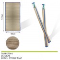 Tappetino Stuoia in Paglia Telo Mare Spiaggia Pieghevole 170x60 Cm avvolgibile
