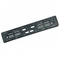 Portatarga Posteriore in plastica Nero Fissaggio Rapido Auto Europeo 530x123mm