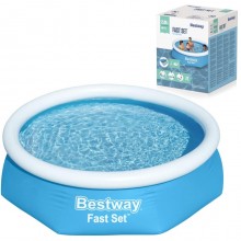 Piscina Fast Set Autoportante Tonda Bambini Giardino Estate 244x61 cm Bestway