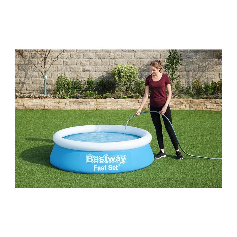 Bestway Piscina Fast Set Autoportante Tonda Bambini Giardino Estate...