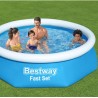 Bestway Piscina Fast Set Autoportante Tonda Bambini Giardino Estate...