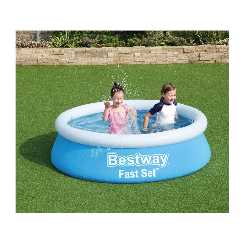 Bestway Piscina Fast Set Autoportante Tonda Bambini Giardino Estate...