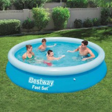 Bestway Piscina Gonfiabile Rotonda giardino fuori terra Fast Set 366x76 cm 57273