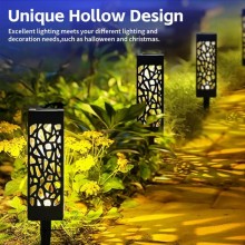 Lampioncino solare led lampada 2pz da esterno giardino con picchetto Segnapasso