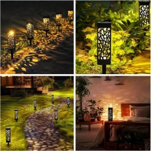 Lampioncino solare led lampada 2pz da esterno giardino con picchetto Segnapasso