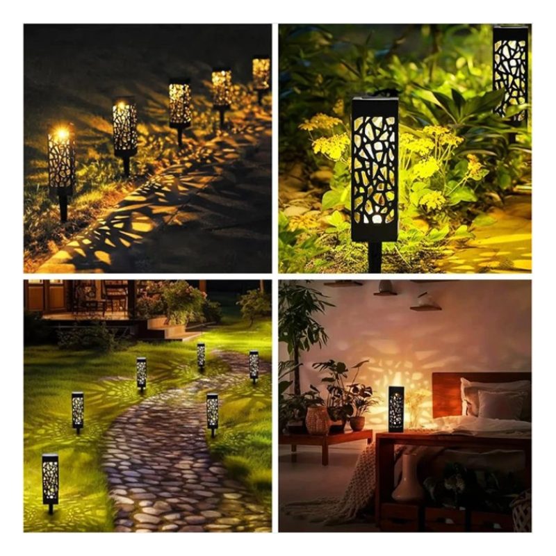 Kmt Style Lampioncino solare led lampada 2pz da esterno giardino co...