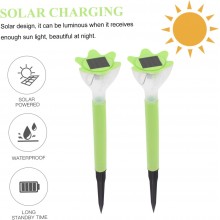 Lampioncino solare led lampada 4pz da esterno giardino con picchetto Segnapasso