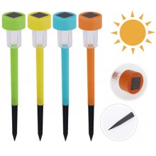 Lampioncino solare led lampada 4pz da esterno giardino con picchetto Segnapasso