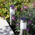 Lampioncino solare led luce bianca 2pz esterno giardino Segnapasso con picchetto