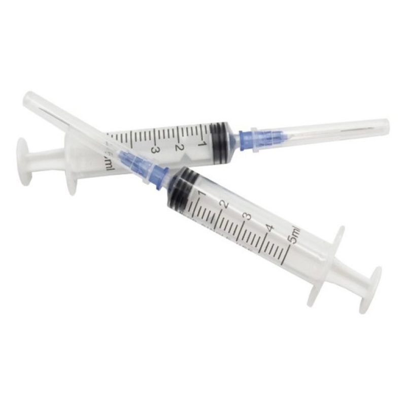 120 Siringhe monouso sterili con ago extrafine indolore da 5 ml sen...