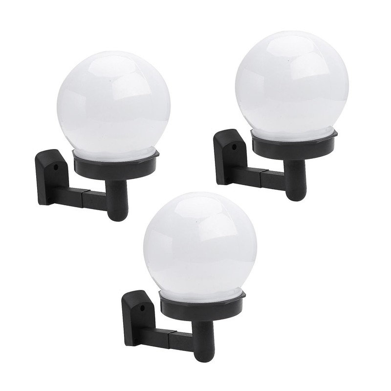 Lanterna solare 3pz Luce LED Giardino esterno Lampada da parete sfera applique