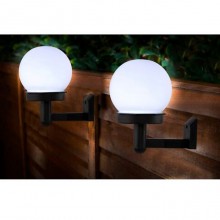 Lanterna solare 3pz Luce LED Giardino esterno Lampada da parete sfera applique