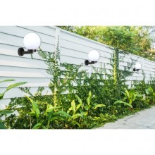 Lanterna solare 3pz Luce LED Giardino esterno Lampada da parete sfera applique