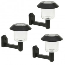 Applique lampada Luce bianca fredda a Led 3pz da parete solare Giardino esterno