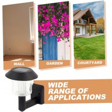 Applique lampada Luce bianca fredda a Led 3pz da parete solare Giardino esterno