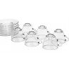 Cerve Set 6 Tazze Tazzine caffe in vetro trasparente senza piatto 7...