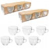 Cerve Set 12 Tazze Tazzine caffe in vetro trasparente senza piatto ...