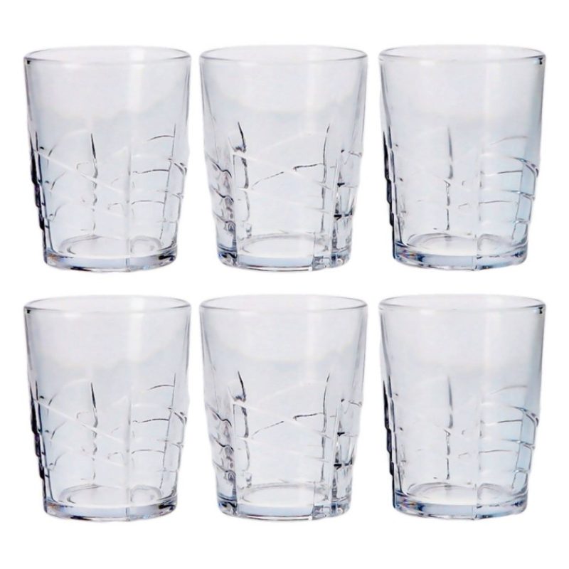 Hongu Set 12 Bicchieri in vetro trasparente acqua vino 27CL casa ri...