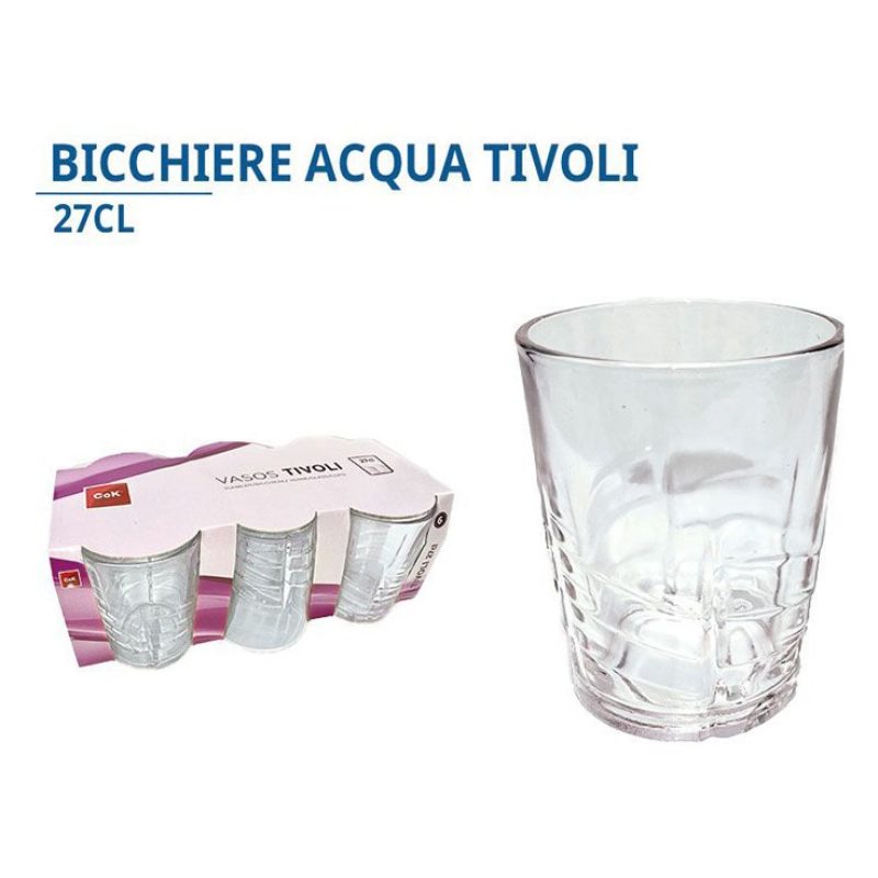 Hongu Set 12 Bicchieri in vetro trasparente acqua vino 27CL casa ri...