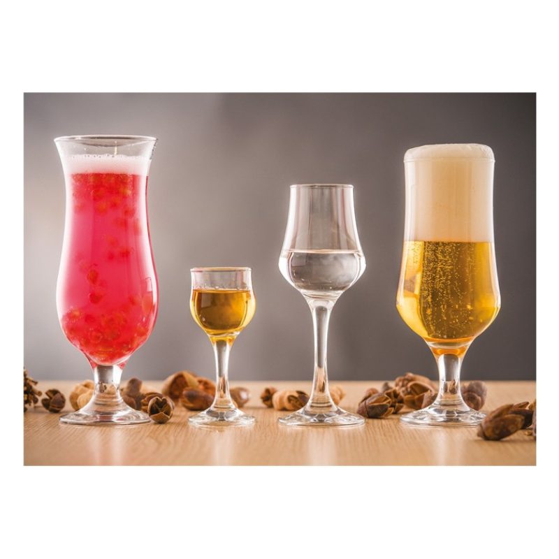 Uniglass Set 6 calici in vetro trasparente da 24 cl Bevande Acqua v...