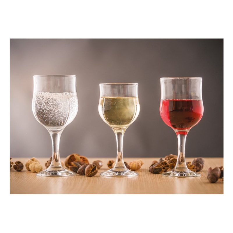 Uniglass Set 6 calici in vetro trasparente da 28 cl Bevande Acqua v...