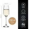 Gicos Set di 6 bicchieri flute calici in vetro trasparente da 23 cl...