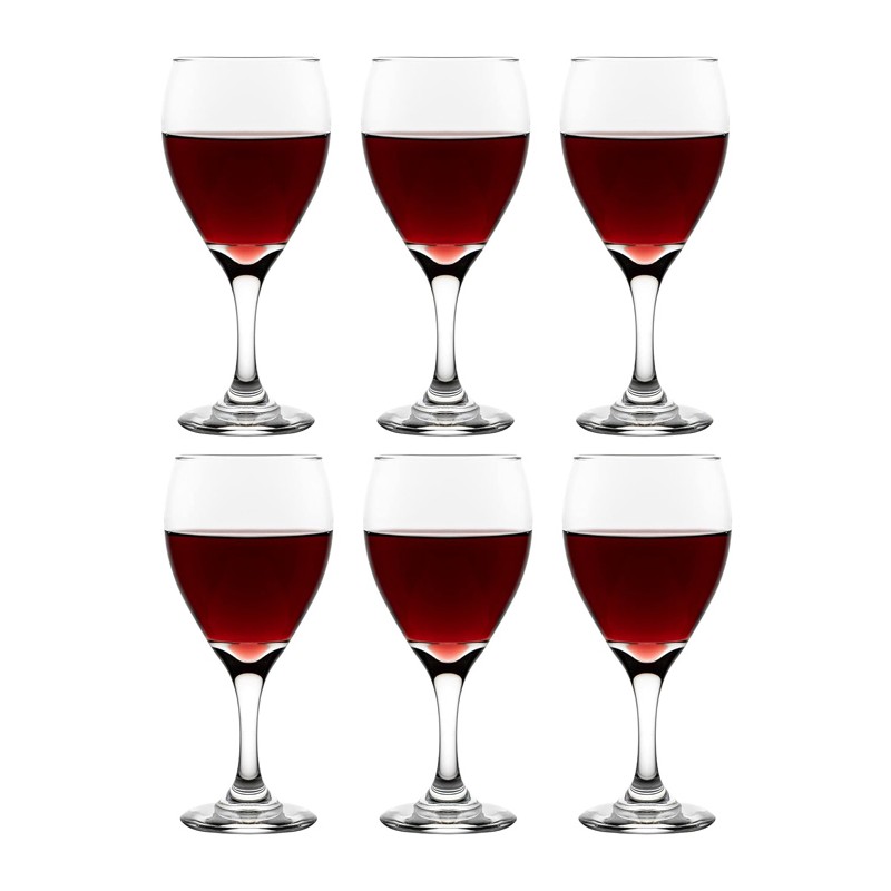 Bicchieri Calice Vino Rosso Bianco Set da 6, 350 ml degustazione Lavastoviglie