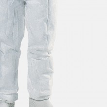 5 Tuta protettiva monouso in polipropilene bianca con cappuccio da lavoro L