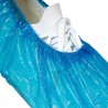 100 pezzi Copriscarpe monouso sovrascarpe PE Calzari elastico blu u...